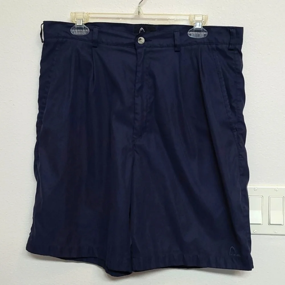 Men's Head Dark Navy Pleated Golf Shorts